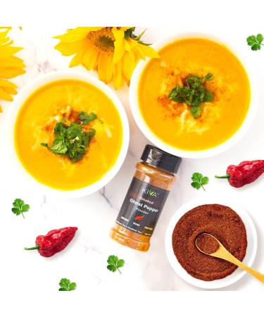 Kiva Gourmet Smoked Ghost Chili Pepper Powder - Non GMO, Vegan, Fair Trade - Buy Online on GoSupps.com