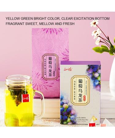 Natudeco Grape Oolong Tea Fruit Oolong Tea Bags Cold Brew Tea Chinese Oolong Tea 24 Count Individual Triangle Tea Bags for Morning Afternoon Free Time Leisure Drinks - Buy Online on GoSupps.com