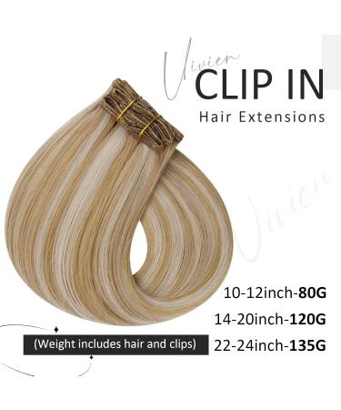 Vivien Clip-in Extensions | Real Remy Hair | Highlighted Ash Blonde #P27/60 | 10 Inch - 80g - 7 Pieces - Buy Online on GoSupps.com