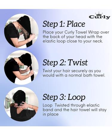 Curly Cotton Hair Towel (Grey) - Soft & Absorbent Queen Size - Buy Online on GoSupps.com