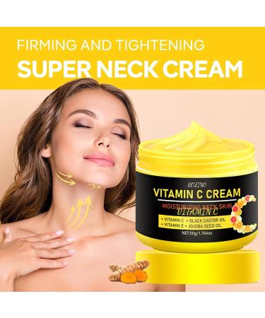 Vitamin C Moisturizer for Face and Neck Anti-Aging Firming Cream Skin Hydration Firming Cream for D collet and Double Chin Reduce Double Chin  - Buy Online on GoSupps.com
