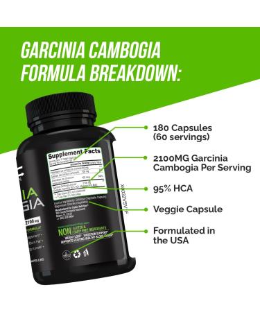 2 Month Supply Garcinia Cambogia Extract for Weight Loss & Appetite Control - 2100 MG - Vegetarian Friendly - Buy Online on GoSupps.com