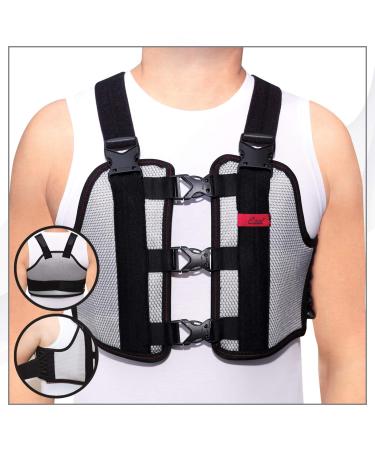 ORTONYX Sternum and Thorax Support Chest Brace - ACHB5255-XXL 2X-Large - Black/Gray (Pack of 1) - Buy Online on GoSupps.com