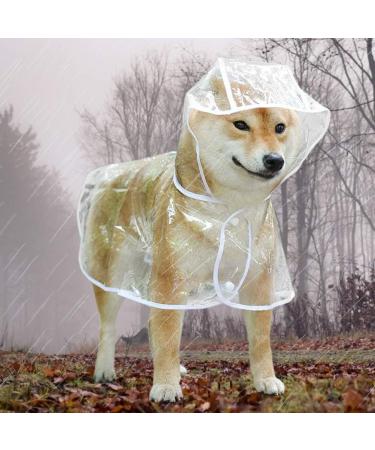 BStCar Waterproof Dogs Raincoat with Hood | Transparent PVC for Small & Medium Dogs - Perfect for Schnauzer Teddy Chihuahua Malteser Yorkshire Dachshund Corgi Pug - Buy Online on GoSupps.com