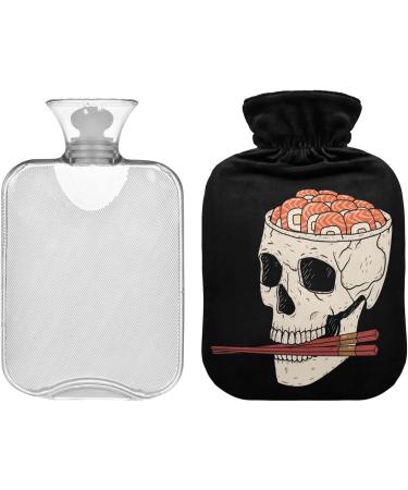 Naanle Skull Sushi Brain Heat Bottle - 2L Transparent Hot Water Bottle for Pain Relief & Cold Therapy | Handfoot Heating Bags - Buy Online on GoSupps.com
