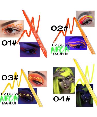 UV Glowing Eyeliner Set - Waterproof Smudge-proof Pigmented Graphic Liners - High Pigmented Waterproof Smudge-proof Pigmented Graphic Liners for Women Girls Hersil - Buy Online on GoSupps.com