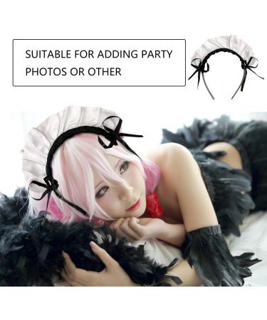 Bohue Maid Headband Maid Anime Cosplay Headwear Women's French Maid Headband Retro Lolita Hair Hoop Maid Hair Accessories for Halloween Cosplay - Buy Online on GoSupps.com