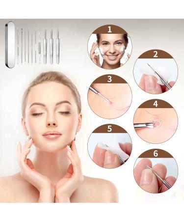 Buy SWTYEXT 10-Piece Blackhead Remover Tool Set - Stainless Steel Comedone Squeezer for Men & Women - Effective Pimple Press Tools in Box - Buy Online on GoSupps.com