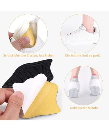 Vegcoo Heel Cushions: 6 Pairs Self-Adhesive Sponge Inserts for Too Big Shoes Ultimate Protection for Sneakers & More (Black & White) - Buy Online on GoSupps.com