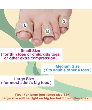 Skyfoot Gel Toe Sleeve - Toe Tubes Protectors for Blister, Corn, Calluses, Bunion, Hammertoes - Large Size - Buy Online on GoSupps.com