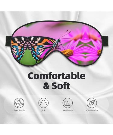 Buy Floral Butterfly Double-Sided Sleep Eye Mask | Comfort Soft Blindfold with Adjustable Strap - Block Out Light - Buy Online on GoSupps.com