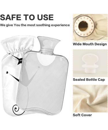 Funny Black Cat Hot Water Bottle 2L with Cover | Pain Relief & Winter Hand Feet Warmer | International Shipping - Buy Online on GoSupps.com