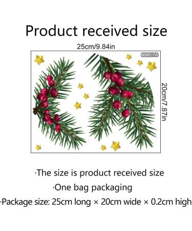 Christmas Toilet Sticker Pine Branch Berry Christmas Decal New Year Bathroom Toilet Seat Cover Decor Sticker DIY Decoration - Buy Online on GoSupps.com