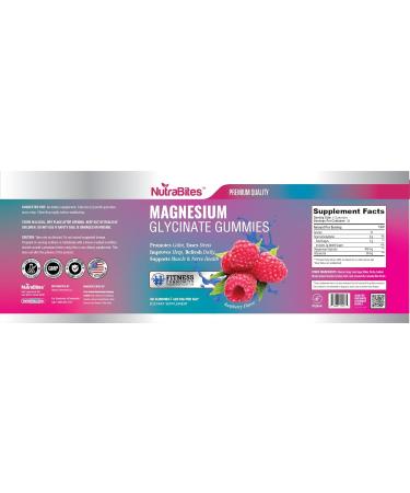 NutraBites Magnesium Glycinate Gummies with Vitamin B6-400mg Calm & Sleep Support - Natural Stress Relief Muscle Relaxation & Nerve Health - Vegan Non-GMO - Delicious Raspberry Flavor (60 Count) - Buy Online on GoSupps.com