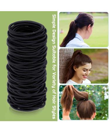 Shynek 150Pcs Black Small Hair Ties (4mm) - Bulk Elastic Hair Bands - Buy Online on GoSupps.com