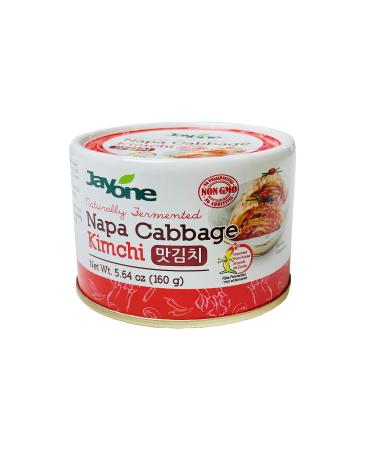 Korean Canned Kimchi, Napa Cabbage Kimchi, Naturally Fermented, Non-GMO, No preservatives, No additives- (5.64oz) 5.64 Ounce (Pack of 1)