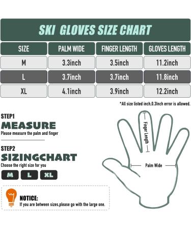 Winter Ski Gloves - Jogoo 3M Thinsulate Snowboard Gloves for Men and Women | Touchscreen, Waterproof & Windproof with Pocket | Large Size - Buy Online on GoSupps.com