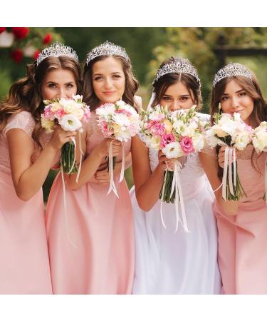 Juinte 8-Piece Silver Crystal Princess Tiaras for Girls & Women - Ideal for Birthday, Wedding Prom & Cosplay - Buy Online on GoSupps.com