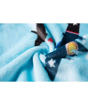 XINNE Boys Girls Soft Bathrobe | Cute Pattern Toddler Baby Flannel Hoodie Pajamas Sleepwear - Blue Sky 110 | International Shipping Available - Buy Online on GoSupps.com