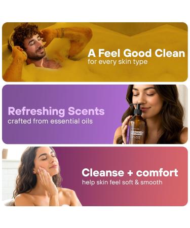 Bloom & B de Lavender + Bergamot Body Wash Gel With Pure Essential Oils Aloe & Glycerin Sulfate-Free Plant-Based & Calming Gentle Daily Cleanse No Dyes/No Artificial Scents 16.9 fl oz - Buy Online on GoSupps.com