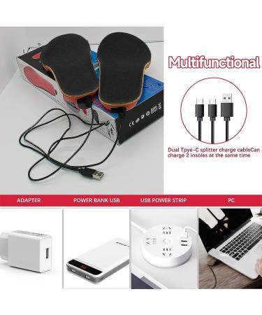 Rechargeable Heated Insoles with Remote Control - Small Black Foot Warmer for Men and Women, Ideal for Hunting, Hiking, and Camping - Buy Online on GoSupps.com