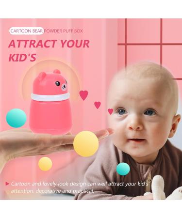 minkissy Bo te de Poudre pour Gar on Fille Petit Ours Dessin Anim tui Houppette Vide tui Joli pour Application Facile - Buy Online on GoSupps.com