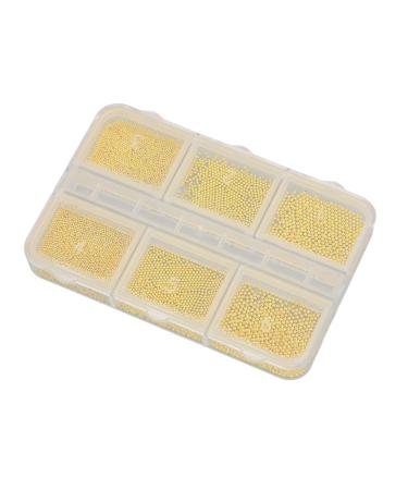 Nail Mini Metal Bead DIY Exquisite Fashionable Unique Nail Art Bead Safe Professional for Nail Salon for Nail Artist (Gold)