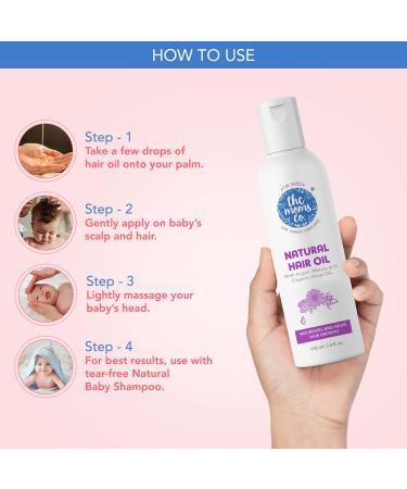 The Moms Co. Natural 10-in-1 Baby Hair Oil with Argan Oil, Marula, Avocado, Bhringraj Oil, and USDA-Certified Organic Amla Oil - 100ml - Buy Online on GoSupps.com