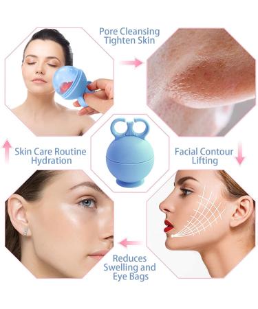 Buy Ice Face Shape Scooter - Reusable Silicone Round Ice Holder for Women - Blue - Buy Online on GoSupps.com