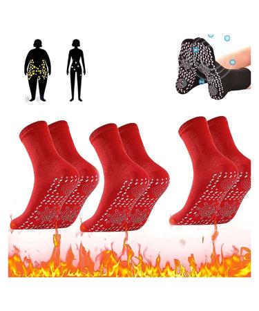 Alvo feet socks alvo feet socks for varicose veins Alvo socks Alvo feet Tourmaline socks alvo feet compression socks alvo feet socks for women (red 3 pair)