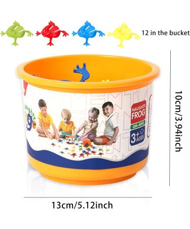 12 Pcs Jump Frog Toy Set - Colorful Jump Flip Frog Game for Kids | Fun Plastic Frog Bucket Play for Young Girls - Buy Online on GoSupps.com