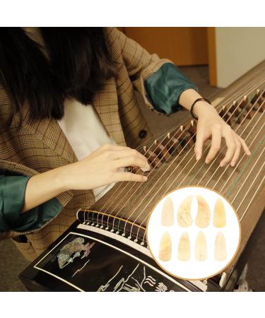 HAKIDZEL 8pcs Guzheng nails banjo picks ox horn pick guzheng picks celluloid guitar picks horn guitar pick Guzheng Accessories acoustic guitar picks thumb picks child bass horns hawaii 3X1.2X0.1CM Light Yellow 01 - Buy Online on GoSupps.com