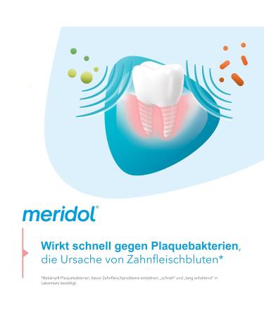 meridol Mouthwash 2x400ml - Alcohol-Free Antibacterial Formula for Healthy Teeth & Gums | Pack of 2 - Buy Online on GoSupps.com