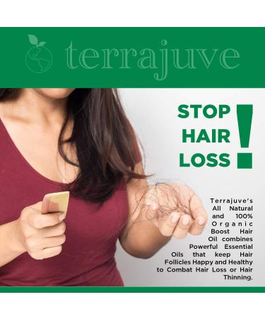 Terrajuve Boost Hair Oil | Follicle Stimulating Essential Oils | Thicker Appearing Hair | 100% Organic (8.0 Oz) - Buy Online on GoSupps.com