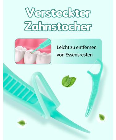 200PC Dental Floss Sticks with Mint Flavor | Interdental Tooth Cleaners & Pick | Effective Plaque & Food Residue Removal - Buy Online on GoSupps.com