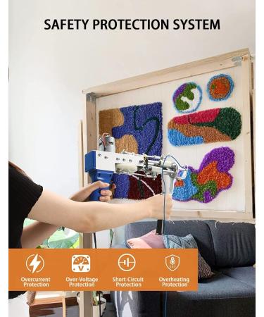 2 in 1 Cut and Loop Pile Electric Tufting Gun  Carpet Weaving Machine  5-45 Stitches/s High Speed Rug Gun  4-19mm Adjustable Pile Height 100V-240V (Blue) - Buy Online on GoSupps.com