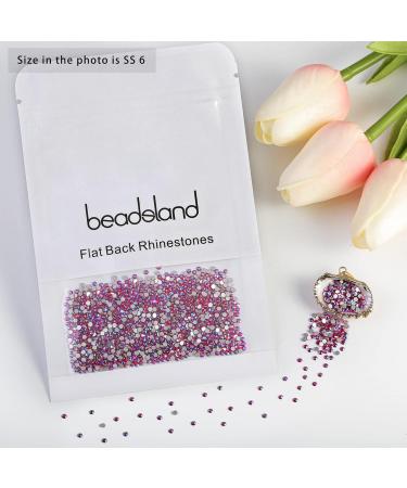 Beadsland 1440 Flat Back Rhinestones - Light Red Nail Crystals SS6 (1.9-2.0mm) for Stunning Nail Art - Buy Online on GoSupps.com