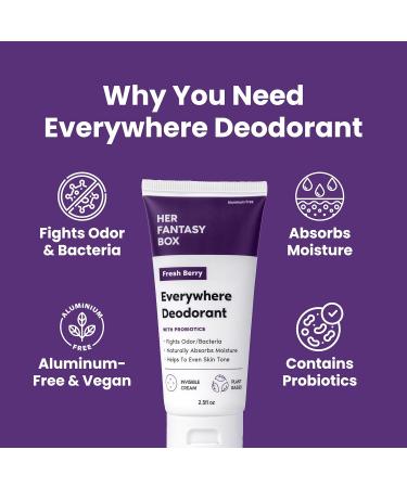 Everywhere Deodorant with Probiotics - Berry Scent | Aluminum-Free & Moisture Absorbing Odor Fighter | Skin-Improving Formula for All Skin Types - Buy Online on GoSupps.com