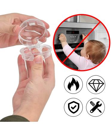 6-Piece Child Lock for Stove Rotary Knobs - Universal Baby Safety Solution | Fits 4.2cm Buttons - Protect Your Kids - Buy Online on GoSupps.com