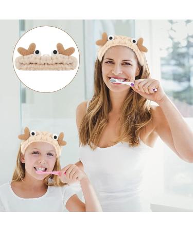 Headband for Washing Face Makeup Hairband Elastic Fluffy Spa Hair Band for Washing Face Soft Coral Fleece Crab Cartoon Creative Head band Women & Girlss' Head Band for Shower Sports - Buy Online on GoSupps.com