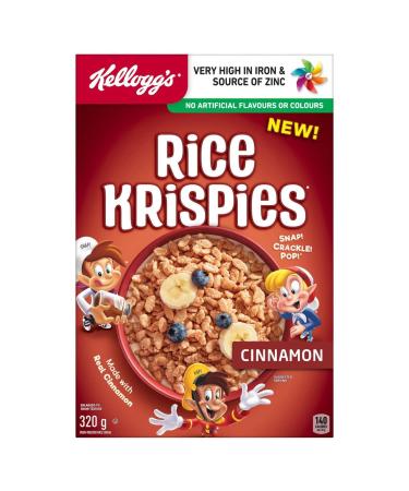 Kellogg's Cinnamon Rice Krispies Cereal, 320g/11.2 oz. Canadian