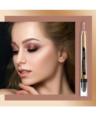 Wismee Champagne Shimmer Cream Eyeshadow Stick | Waterproof Eye Shadow Pen & Highlighter Makeup Crayon - Buy Online on GoSupps.com