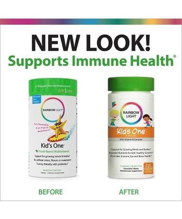 Rainbow Light Kid's One MultiStars Multivitamin - 90 Fruit Punch Tablets - Buy Online on GoSupps.com