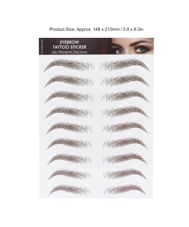 6D Waterproof Eyebrow Sticker - Professional Eyebrow Transfer Tool for Women & Girls | Brown | International Shipping - Buy Online on GoSupps.com