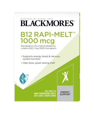 Blackmores B12 Rapi-Melt 1000mcg Cherry 60 Melts