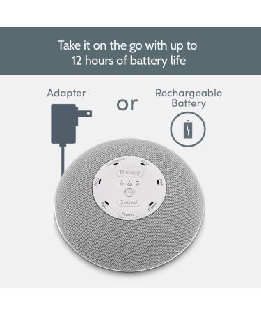 Homedics Deep Sleep Mini Portable Sound Machine - 5 Soothing Sounds, 3 Sleep Therapy Programs - Rechargeable for Home, Office, Nursery - Gray - Buy Online on GoSupps.com