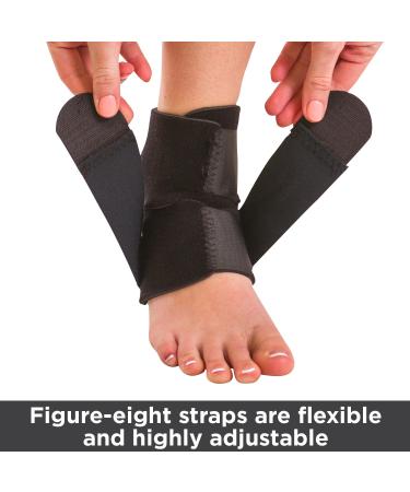 BraceAbility Neoprene Water-Resistant Ankle Brace | Compression Foot Wrap for Swimming, Running & Exercise - L/XL - Buy Online on GoSupps.com