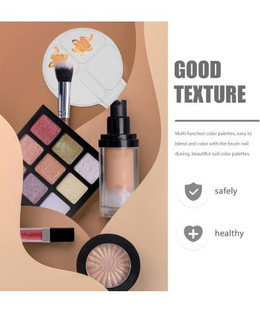 Palette de Maquillage en Acrylique Portable 2 Pi ces Palette Ronde 4 Compartiments Outil de M lange de Pigments pour Fond de Teint et Correcteur Accessoire Cosm tique - Buy Online on GoSupps.com