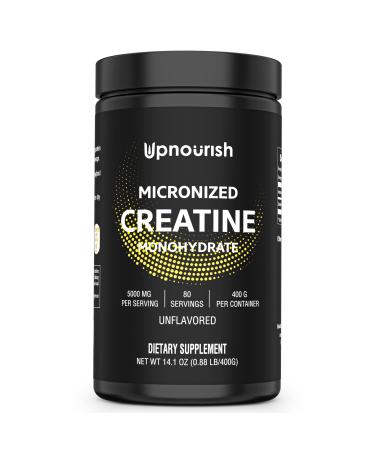 Micronized Creatine Monohydrate Powder 400 G - Unflavored Vegan Creatine Powder for Pre Workout, Muscle Building - Pure Creatine for Women and Men - Instantized Creatine Supplement, 80 Servings