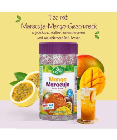 King George Royal Tea Time - Mango Maracuja Instant Drink 6 x 400g Can - Enjoy Up to 4L Refreshing Beverage | Shop Internationally - Buy Online on GoSupps.com